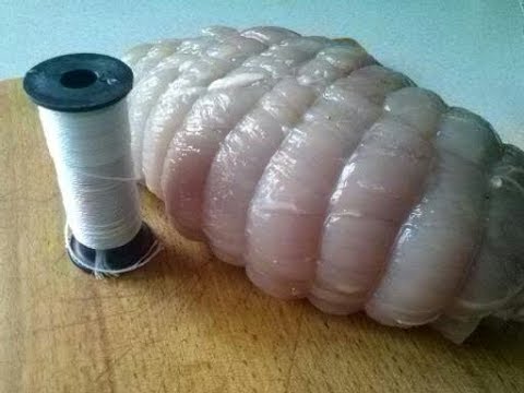 Способ обвязывания мяса!The method of tying the meat!