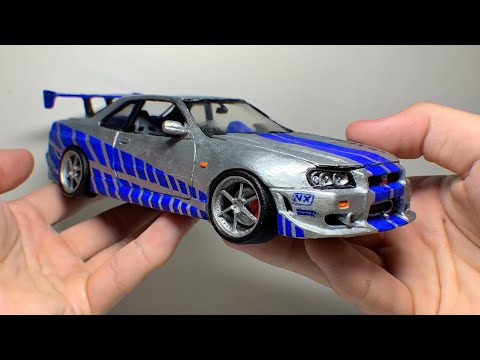 Nissan Skyline Пола Уокера из ПЛАСТИЛИНА, Форсаж 2, своими руками