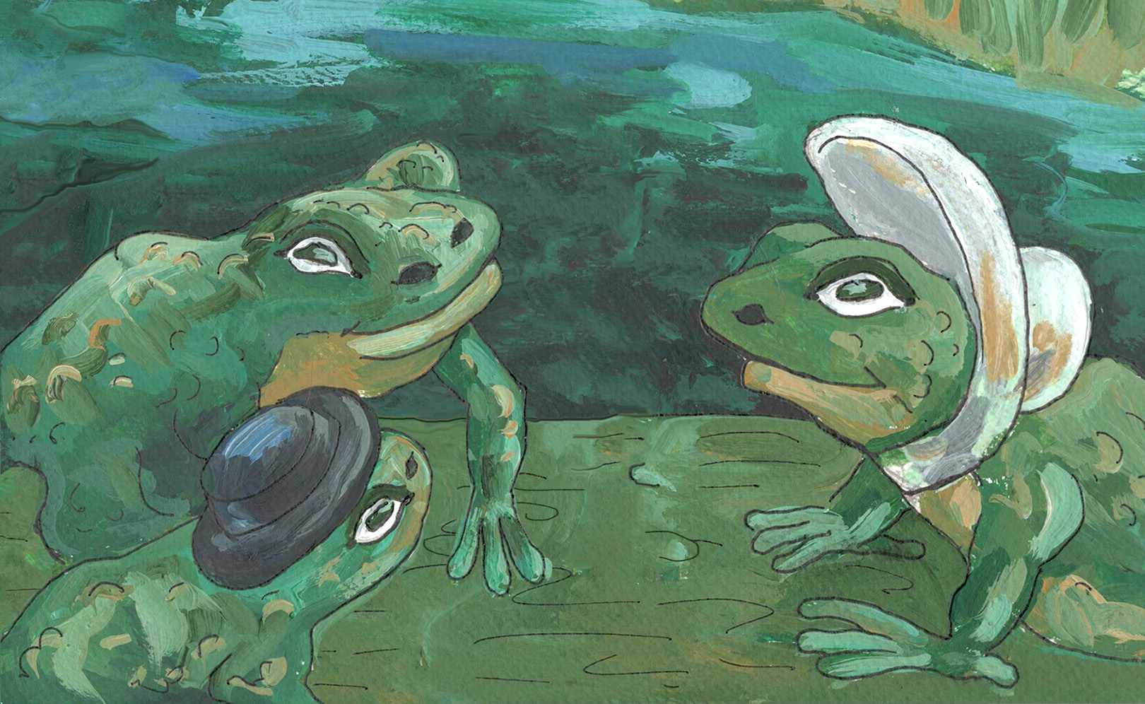 Братец Лис и лягушки