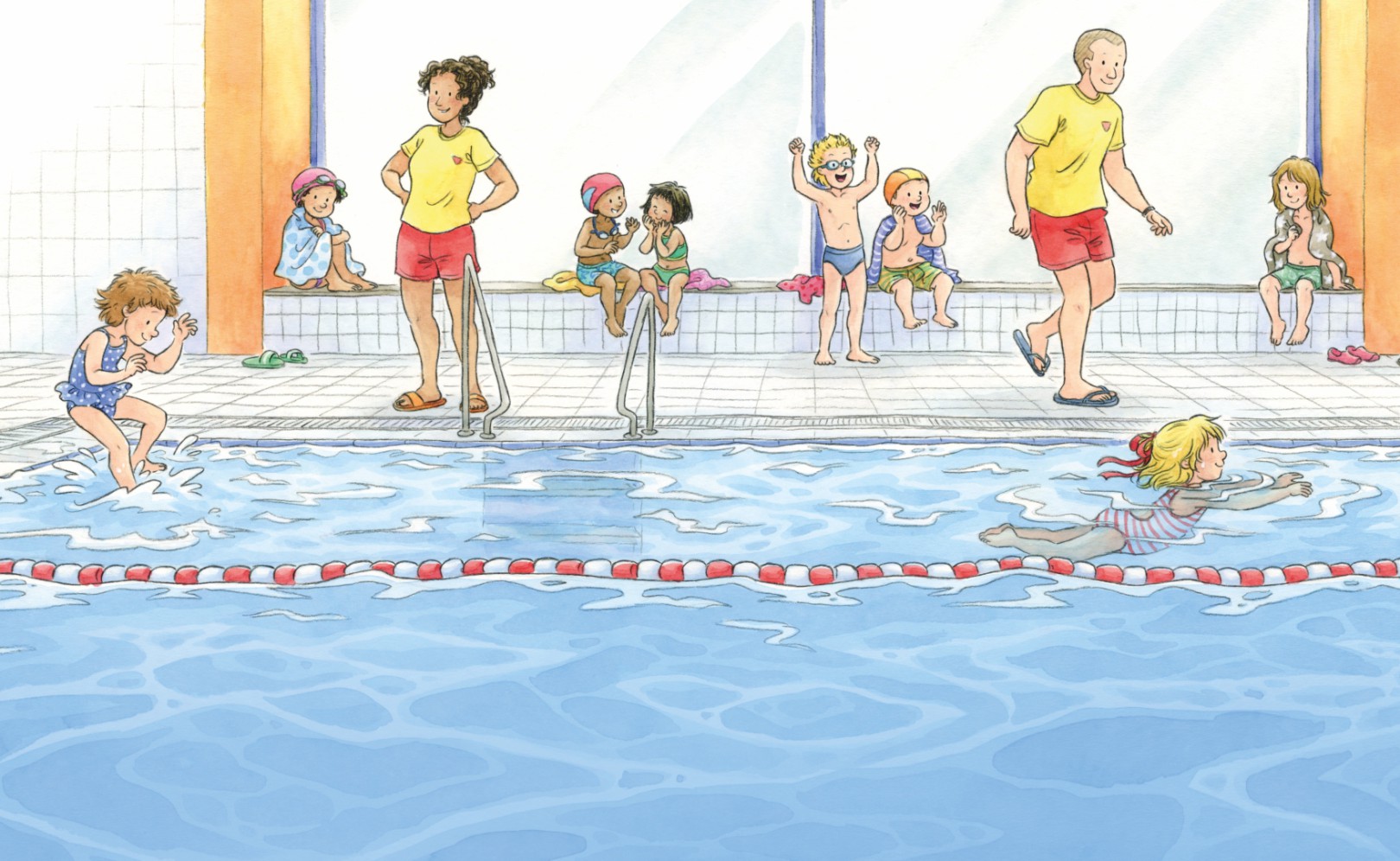 Конни идет в бассейн