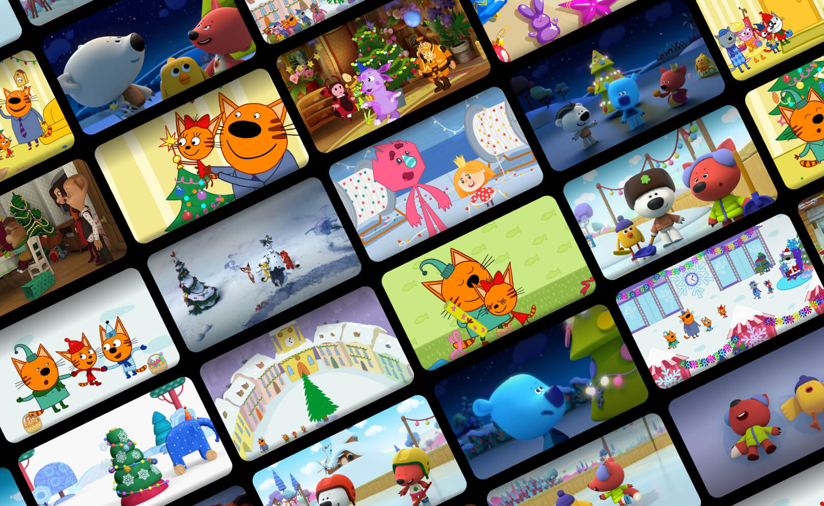 Новогодние серии любимых мультфильмов