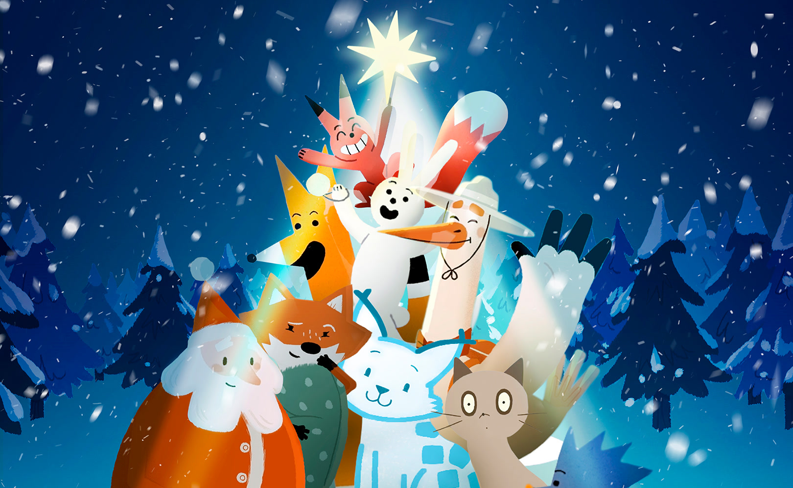 Новогодние истории зверушек