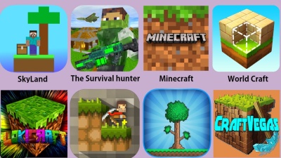 Minecraft,CraftVegas,SkyLand,LokiCraft,LostMiner,Terraria,World Craft